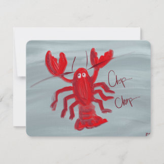Chop Chop Lobster Oil Painted Note Card ノートカード
