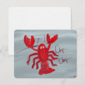 Chop Chop Lobster Oil Painted Note Card ノートカード (正面/裏面)