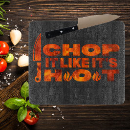 Chop it like it's hot, cool vurig design, zwart カッティングボード