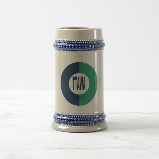 Chope 624 g gris bleu OTTAWA ビールジョッキ (中央)