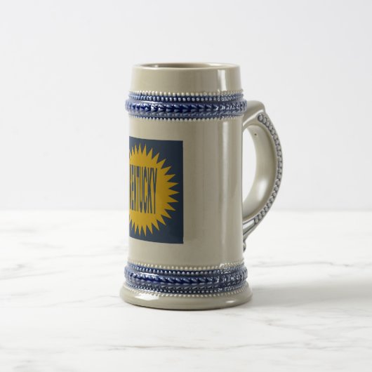 Chope 624 g gris/ bleu SOLEIL KENTUCKY ビールジョッキ (正面右)