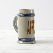 Chope 624 ml  gris/bleu  AFRICA ビールジョッキ (正面左)