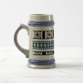 Chope à bière Tribal Ethnic/Bande bleu ビールジョッキ (左)