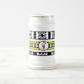 Chope à bière  Tribal Ethnic/Bande Jaune ビールジョッキ (中央)