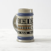 Chope à bière  Tribal Ethnic/Bande Orange ビールジョッキ (正面左)