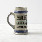 Chope à bière  Tribal Ethnic/Bande Turquoise ビールジョッキ (左)