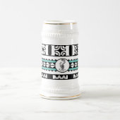 Chope à bière  Tribal Ethnic/Bande Turquoise ビールジョッキ (中央)