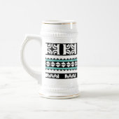 Chope à bière  Tribal Ethnic/Bande Turquoise ビールジョッキ (左)