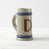 CHOPE gris/bleu ALLEMAGNE CHOCOLAT ビールジョッキ (正面左)