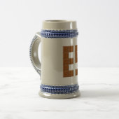 CHOPE gris/bleu ESPAGNE ビールジョッキ (正面左)