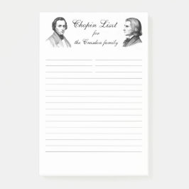 Chopinリストショッピングリパーソナライズされたスト ポストイット