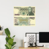 Chopin's portrait on Polish Currency poster ポスター (ホームオフィス)