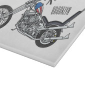 Chopper Motorcycle 1950 cartoon illustration カッティングボード (角)