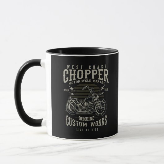 Chopper Motorcycle, Mug マグカップ (左)