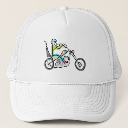 Chopper Motorcycle Stickman キャップ (正面)