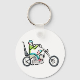 Chopper Motorcycle Stickman キーホルダー