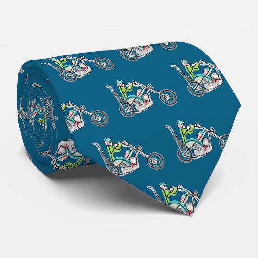 Chopper Motorcycle Stickman ネクタイ (ロール)
