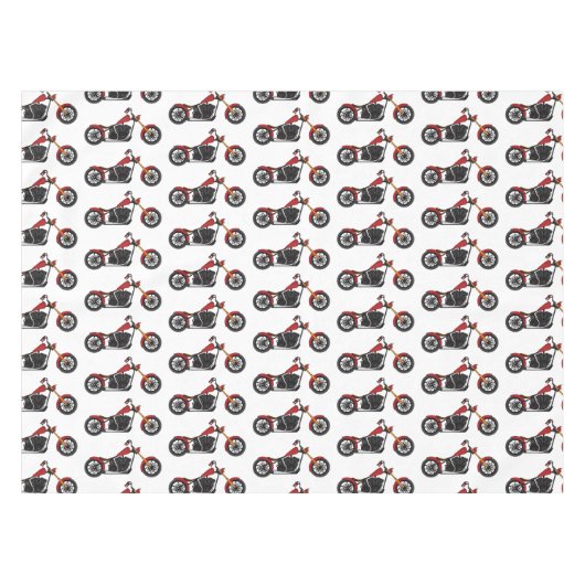 Chopper style motorcycle illustration テーブルクロス (正面(横))