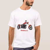 Chopper style motorcycle illustration tシャツ (正面)