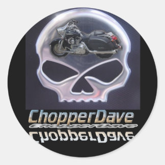 ChopperDaveロゴスタンプ ラウンドシール