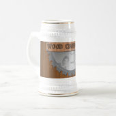 Choppinの木製の時間ステイン ビールジョッキ (正面左)