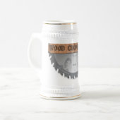 Choppinの木製の時間ステイン(背景無し) ビールジョッキ (正面左)