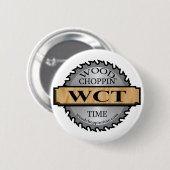Choppinの木製の時間昇進ボタン 缶バッジ (正面&裏面)