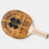 Chopping Block Irish Lucky Clover Wedding Crest 卓球ラケット (横)