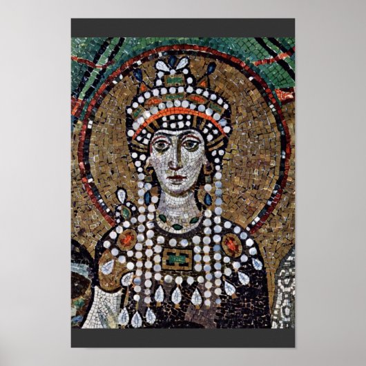 Chor Mosaics At San Vitale In Ravenna, Szene: Empr ポスター (正面)