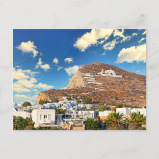 Chora with Panagia church in Folegandros ポストカード