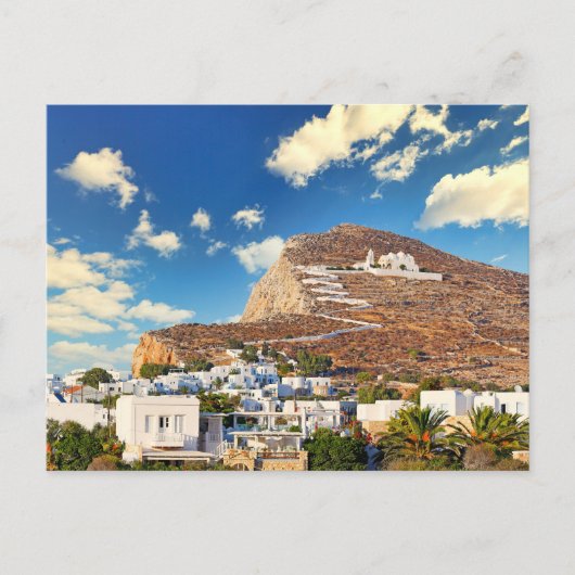 Chora with Panagia church in Folegandros ポストカード (正面)