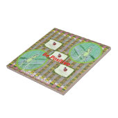 Chordataのコレクションのカエルおよびてんとう虫Trivetsへの タイル (側面)