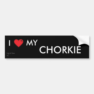 Chorkieのステッカー バンパーステッカー