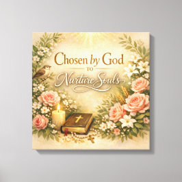 Chosen by God to Nurture Souls Mothers Day Canvas キャンバスプリント