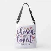 Chosen Holy Loved Scripture Tote Bag  クロスボディバッグ (正面)