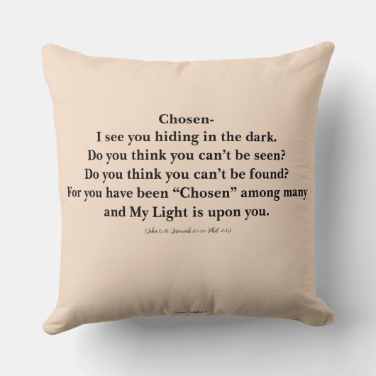 CHOSEN - Throw Pillow クッション (裏面)