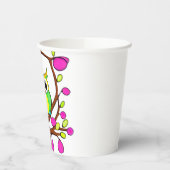 Chouette joyeuse dans un arbre multicolore 紙コップ (左)
