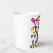 Chouette joyeuse dans un arbre multicolore 紙コップ (右)
