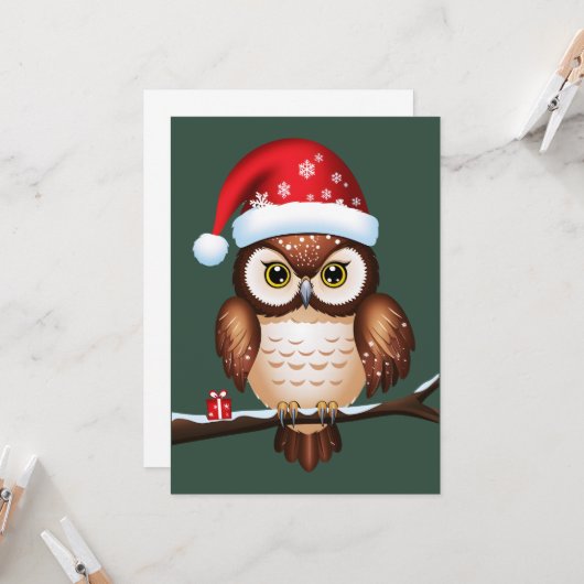 Chouette Noël 招待状 (正面/裏面インサイチュ)
