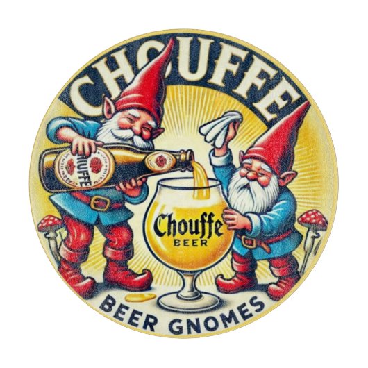 Chouffe Beer Gnomes Theme Design カッティングボード (正面)