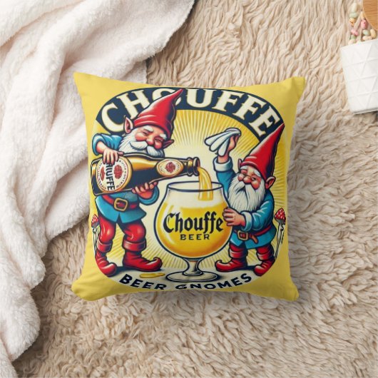 Chouffe Beer Gnomes Theme Design クッション (ブランケット)