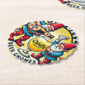 Chouffe Beer Gnomes Theme Design ペーパーコースター (アングル)