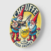 Chouffe Beer Gnomes Theme Design ラージ壁時計 (傾斜)
