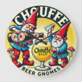 Chouffe Beer Gnomes Theme Design ラージ壁時計 (正面)