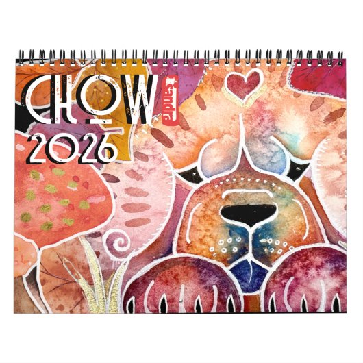 CHOW 2026 Chow Art Calendar by Sandra Miller カレンダー (カバー)