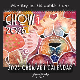 CHOW 2026 Chow Art Calendar by Sandra Miller カレンダー
