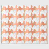 Chow-Chowラッピング紙ホワイトシルエットオレンジ ラッピングペーパー (フラット)