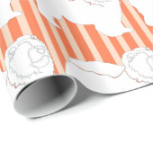 Chow-Chowラッピング紙ホワイトシルエットオレンジ ラッピングペーパー (ロールコーナー)