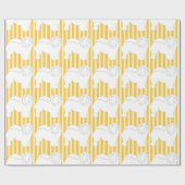 Chow-Chowラッピング紙ホワイトシルエットストライプ ラッピングペーパー (フラット)