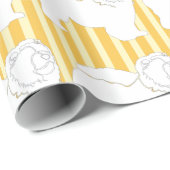 Chow-Chowラッピング紙ホワイトシルエットストライプ ラッピングペーパー (ロールコーナー)